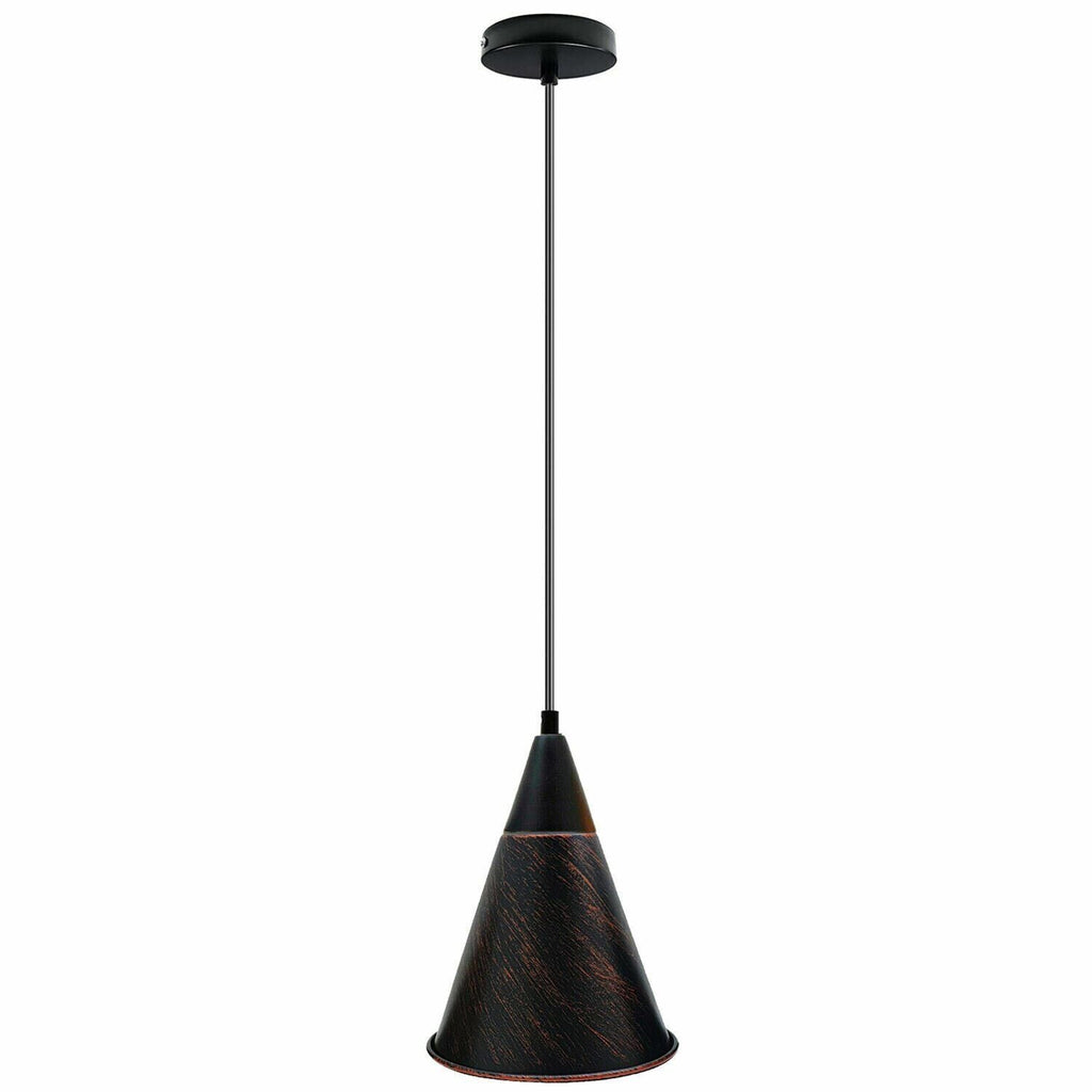 Industrial Vintage Metal Ceiling Pendant Light Fixture - Adjustable Retro Lamp