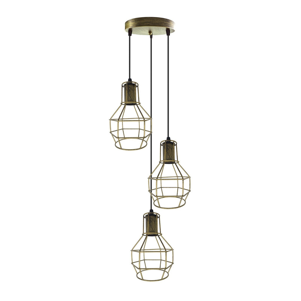 Brass Ceiling Pendant 3 Lights ~6135