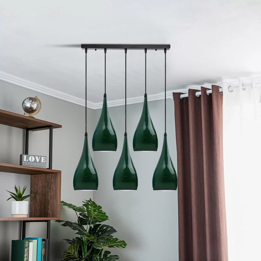 Vintage 5 Way Ceiling Pendant Light Industrial Hanging Suspended Lamp ~6107