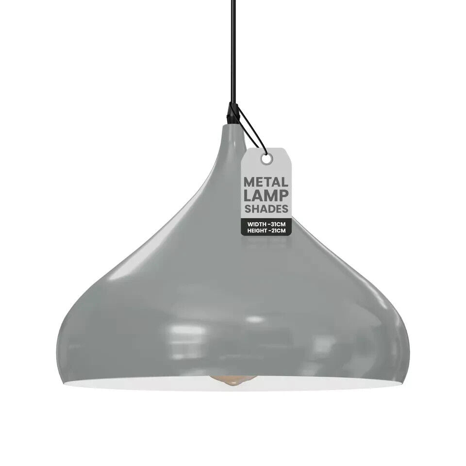 Vintage Industrial Metal Dome Ceiling Pendant Lamp Shade, Easy Install Style