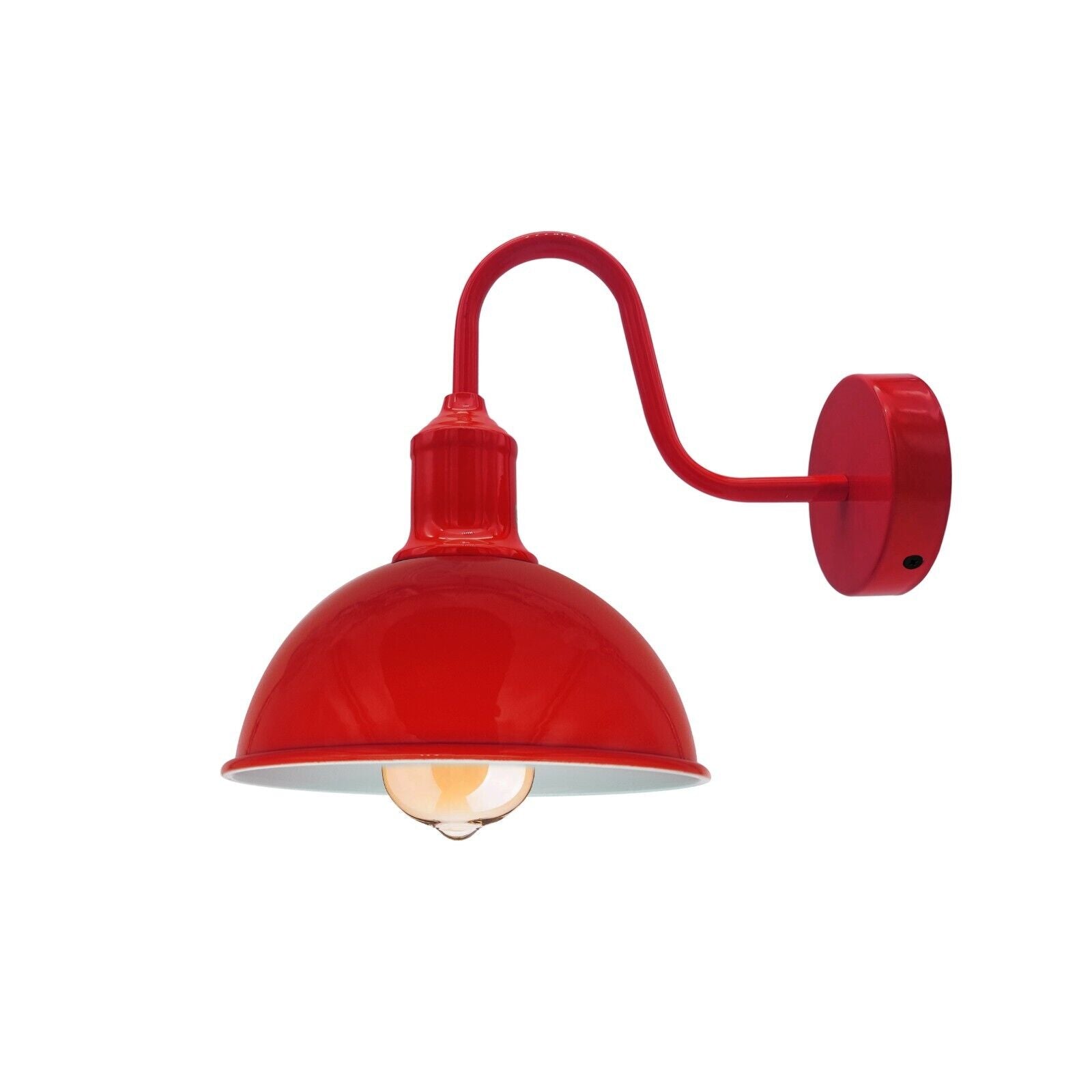 Vintage Industrial Dome Metal E27 Wall Sconce Light Fixture Indoor