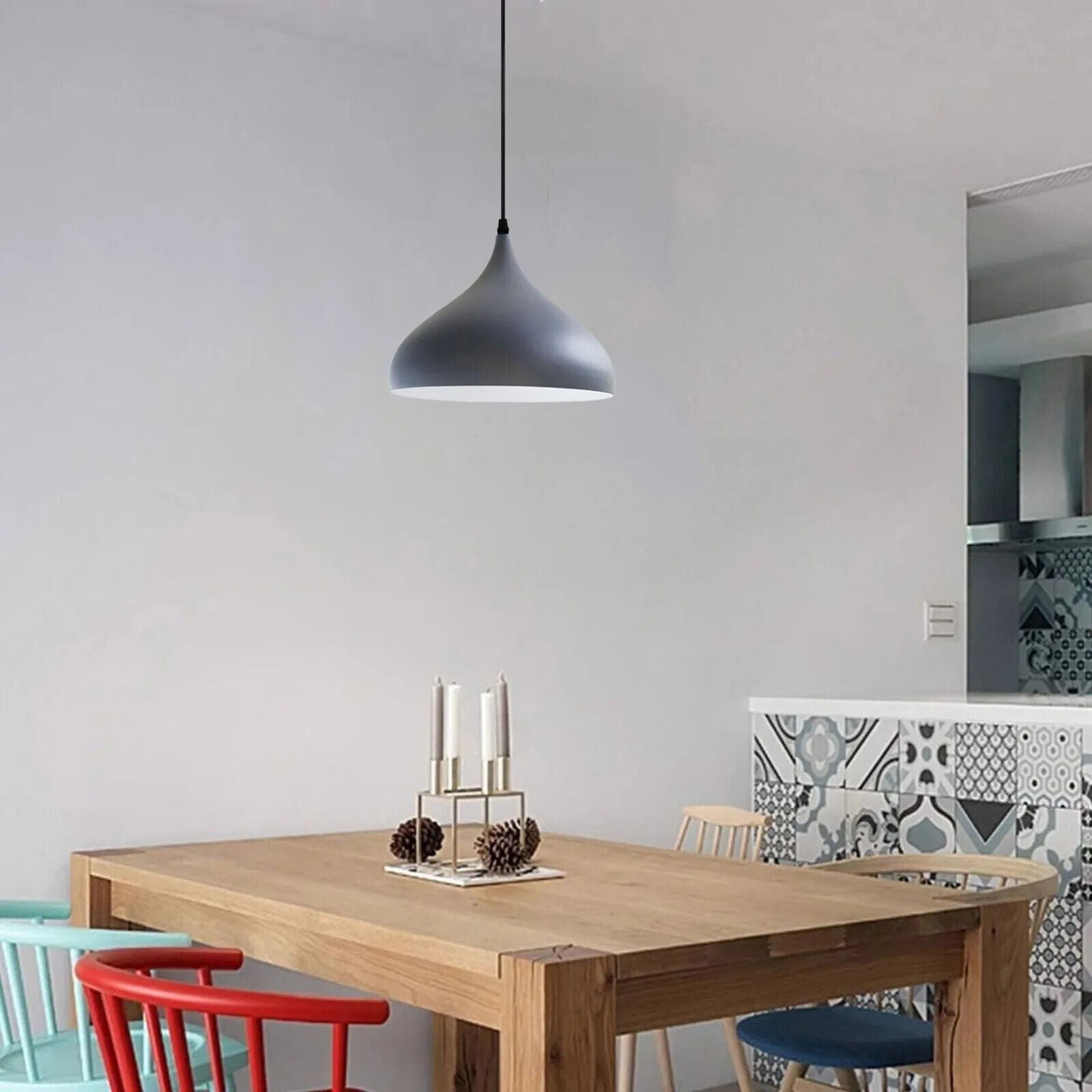 Stylish Industrial Metal Pendant Light, Retro Ceiling Lamp for Modern Kitchens