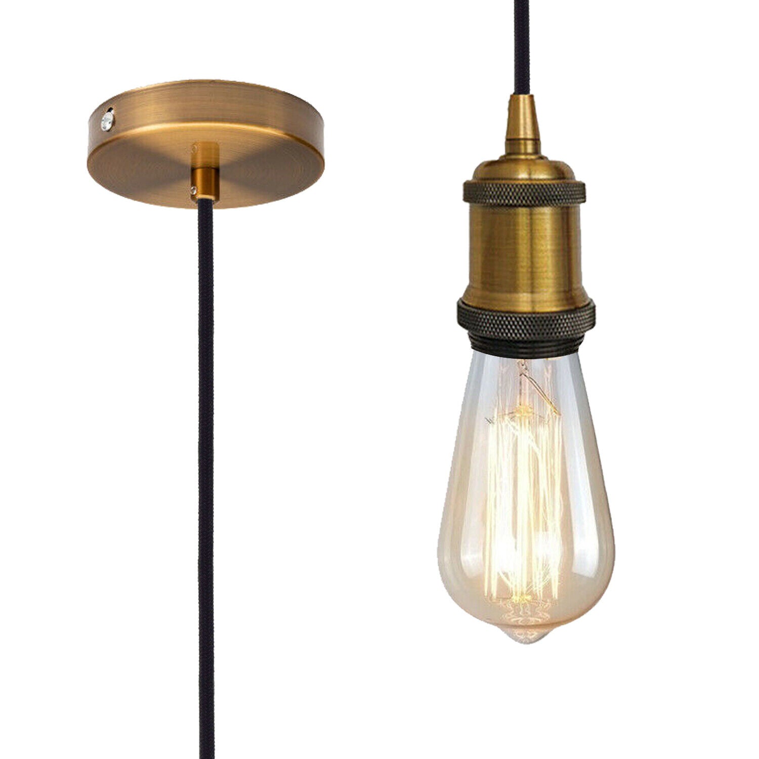 Pendant Lamp Holder Ceiling Rose Vintage Pendant Light Fitting E27~5974