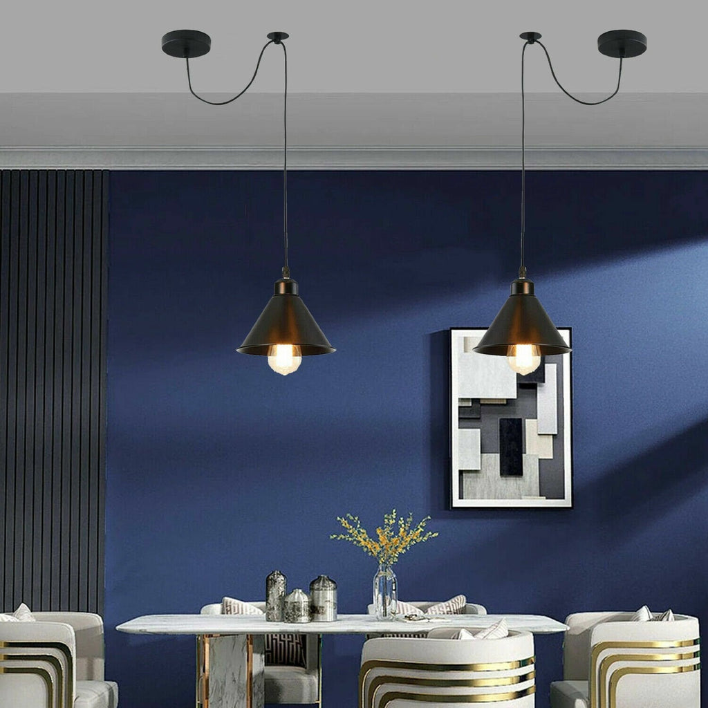 E27 Pulley Wheel Pendant Light Fitting ~6283