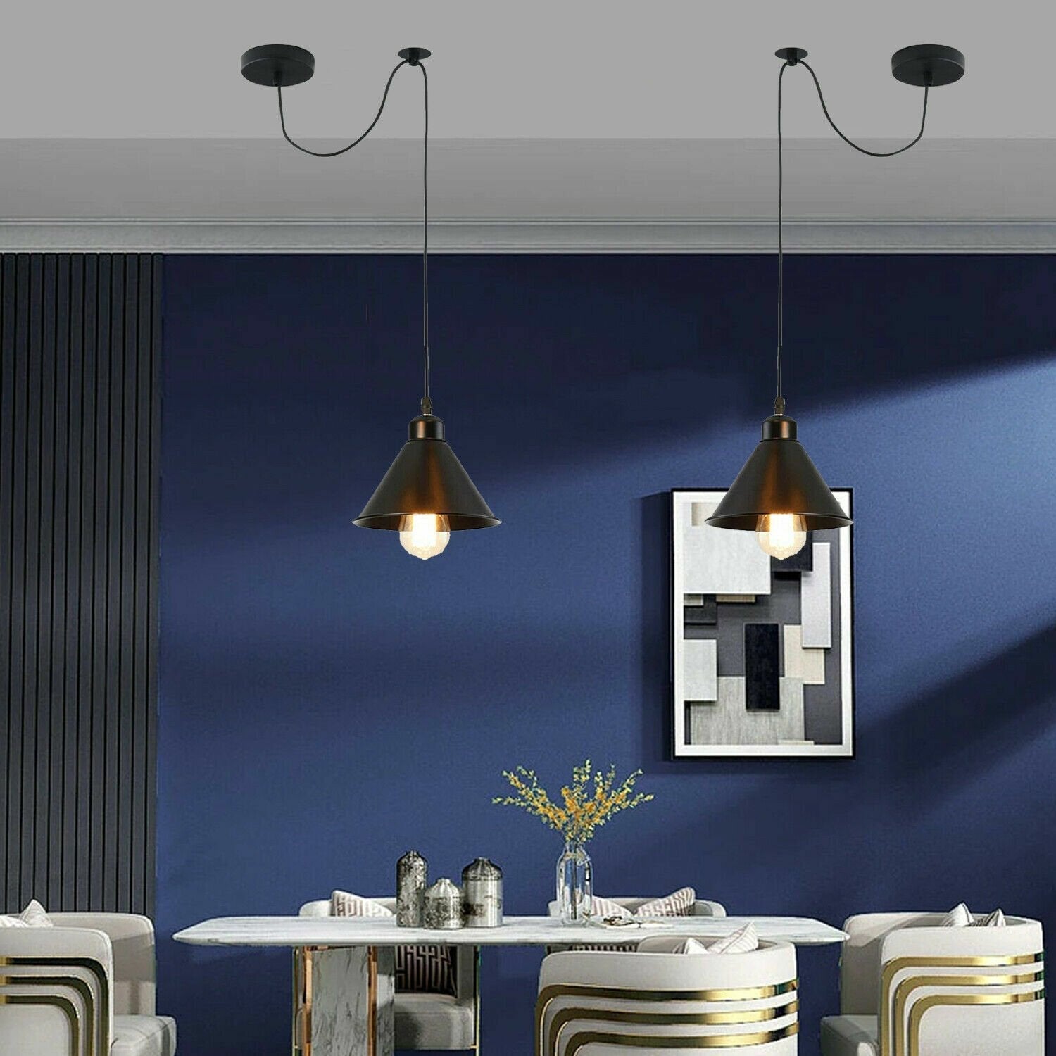 E27 Pulley Wheel Pendant Light Fitting ~6283