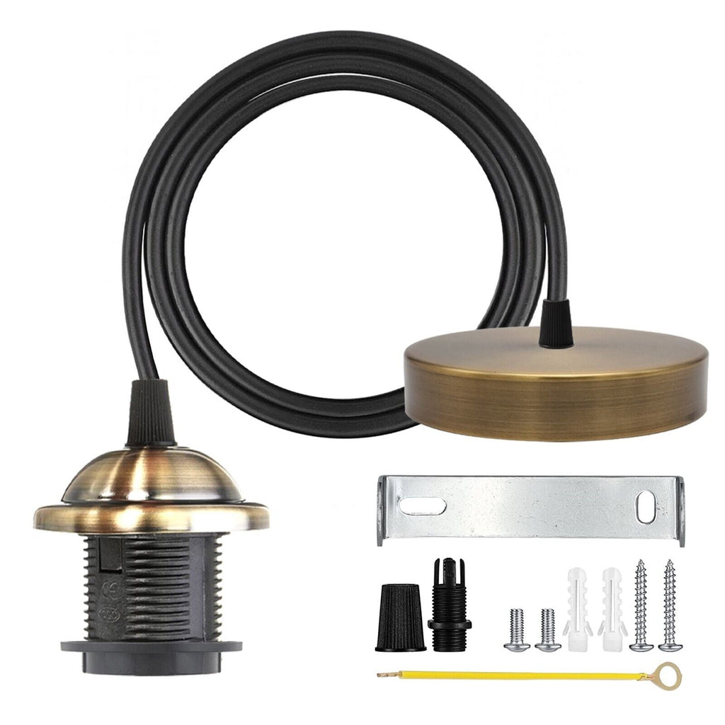 Industrial Metal E27 Adjustable Ceiling Pendant Light Hanging Fixture