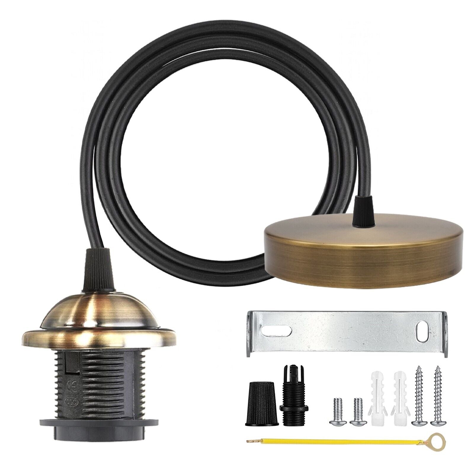 Industrial Metal E27 Adjustable Ceiling Pendant Light Hanging Fixture