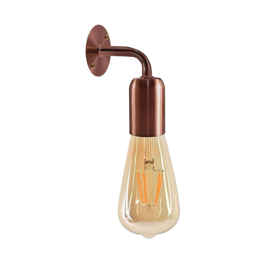 Vintage Industrial Metal Wall Sconce E27 Holder Fitting Rustic Design Lighting