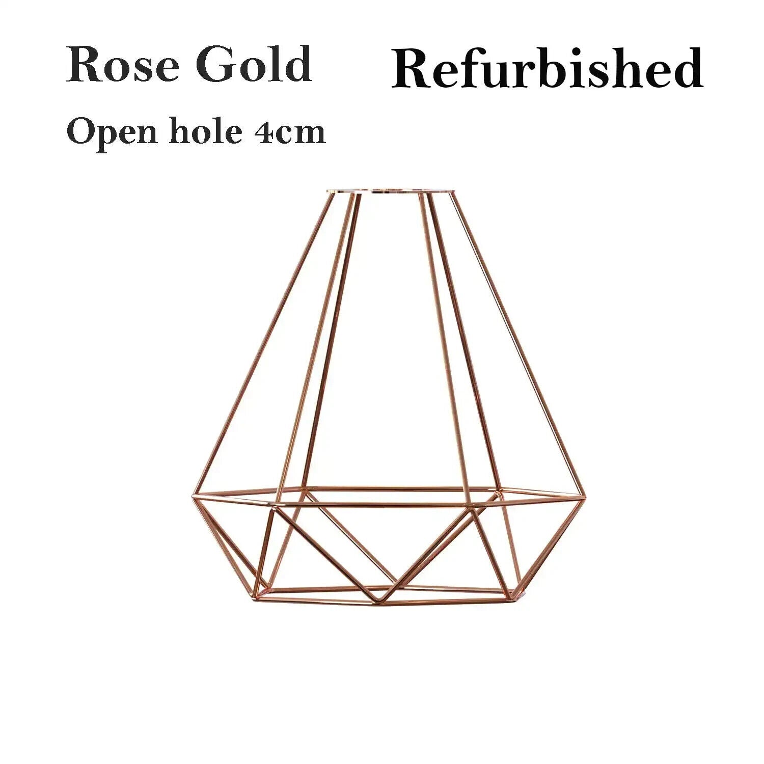 Vintage Industrial Metal Cage Pendant Lamp Shade Easy Fit Refurbished Lighting