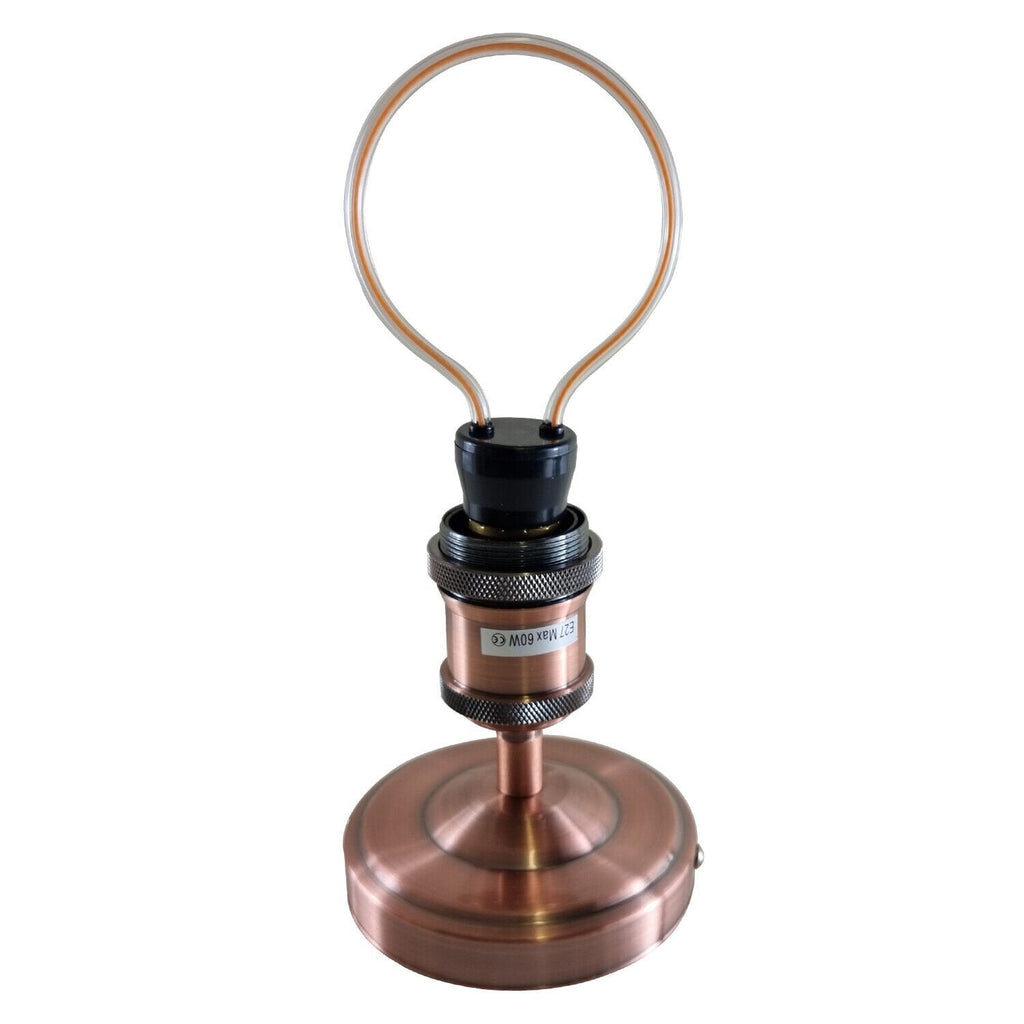 Industrial Flush Mount LED Ceiling Light Fixture, Modern Copper & Brass Finish