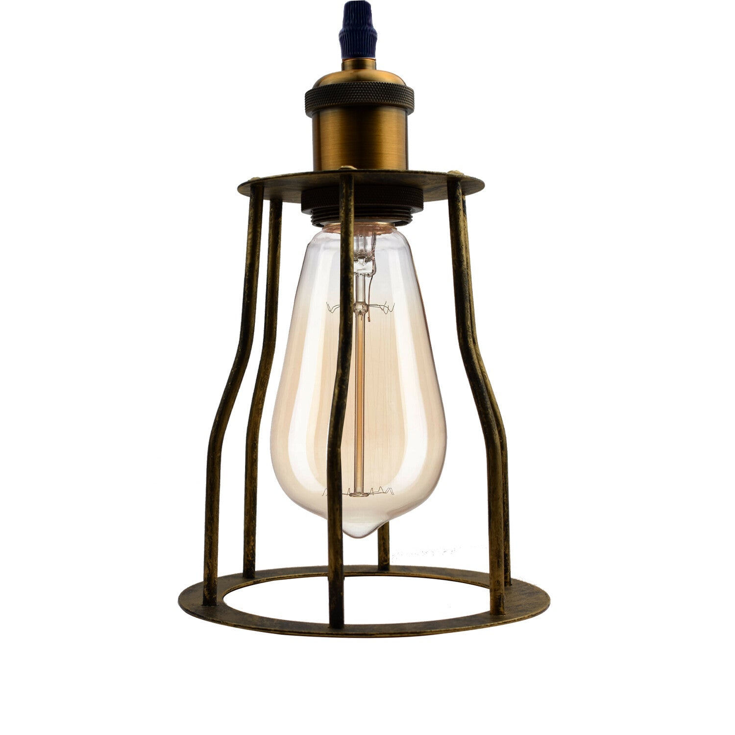 Vintage Industrial Ceiling Pendant Light Fitting Wire Cage Hanging Retro Lamp ~6185