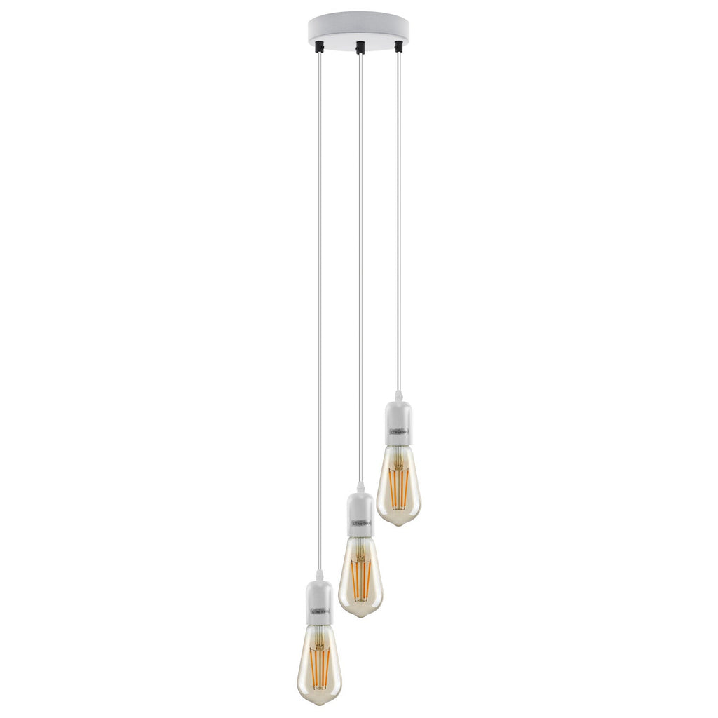 Modern White E27 Multi-Light Ceiling Pendant Lamp Kit Max 60W