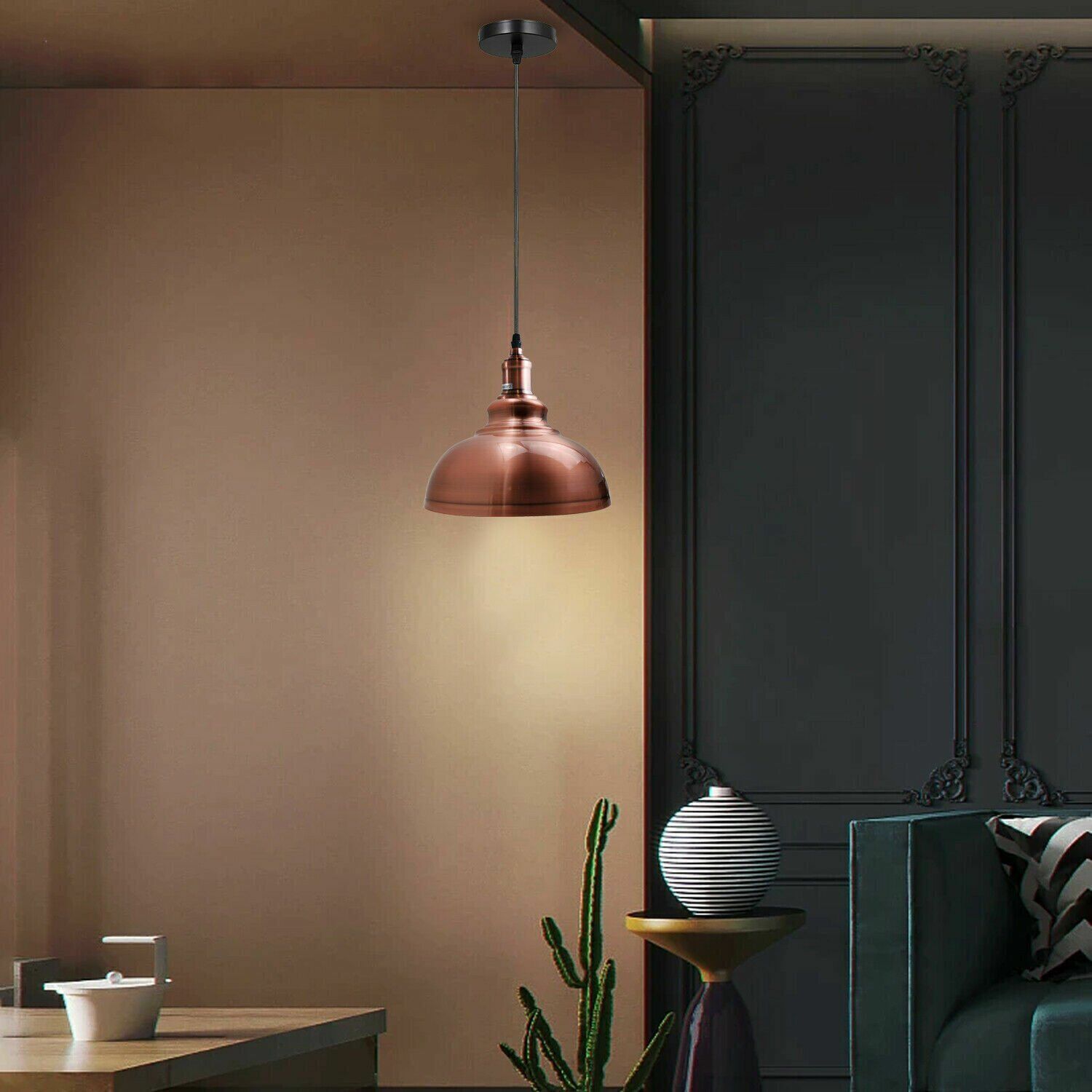 Vintage Ceiling Pendant Light Industrial Metal Shade Hanging Light ~ 6030