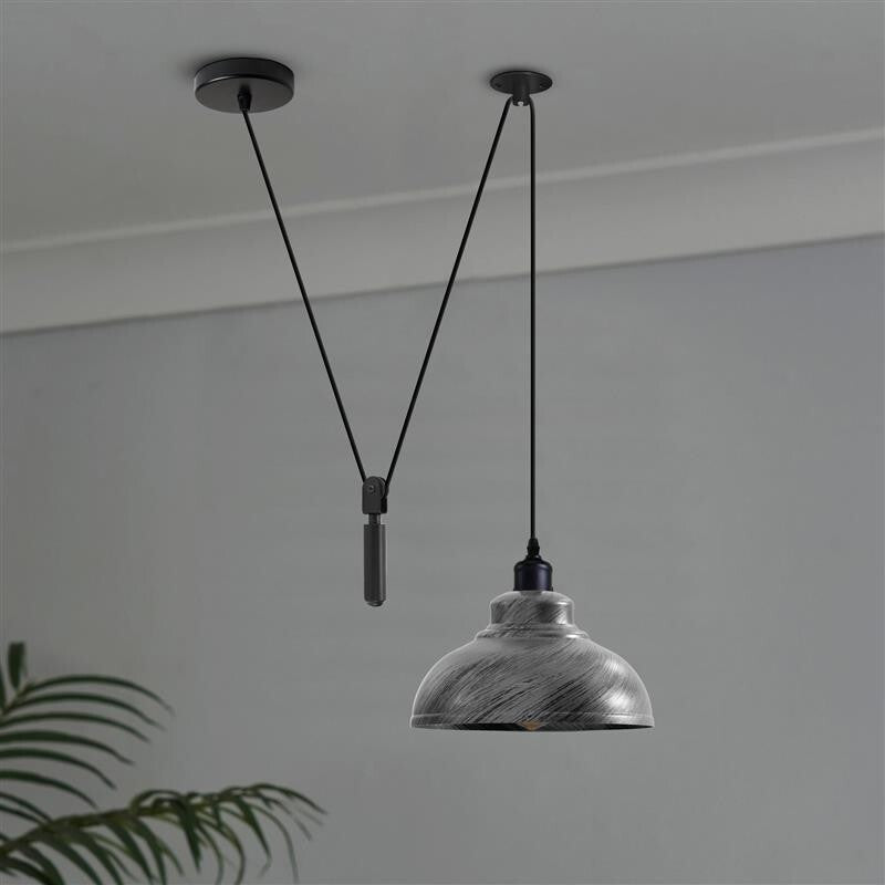 Stylish Industrial Curvy Spider Pendant Light with Adjustable Cord, Modern Metal