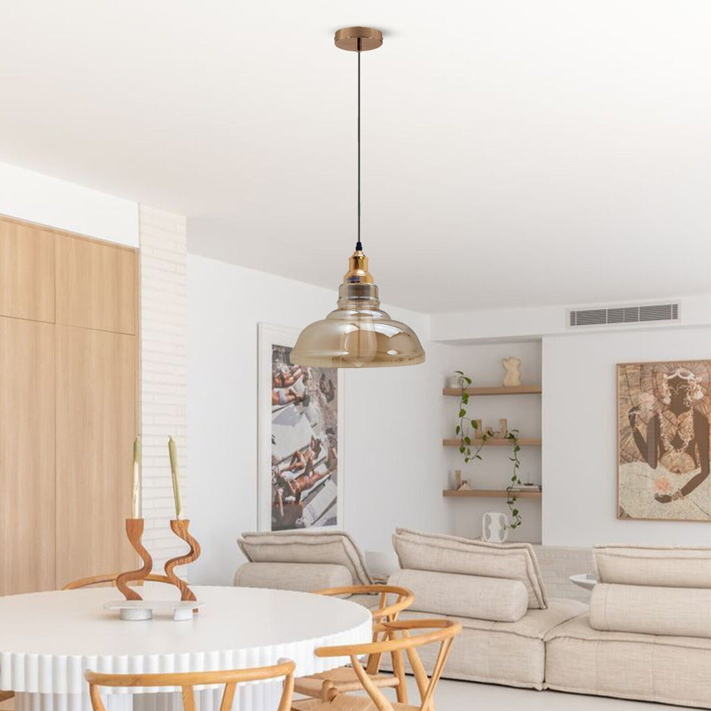 Modern Ceiling Pendant Light Fitting Suspended Pendant Glass Shade ~6019