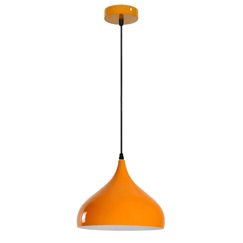 Industrial Retro Metal Pendant Light Fixture with Adjustable Cable for Home Decor