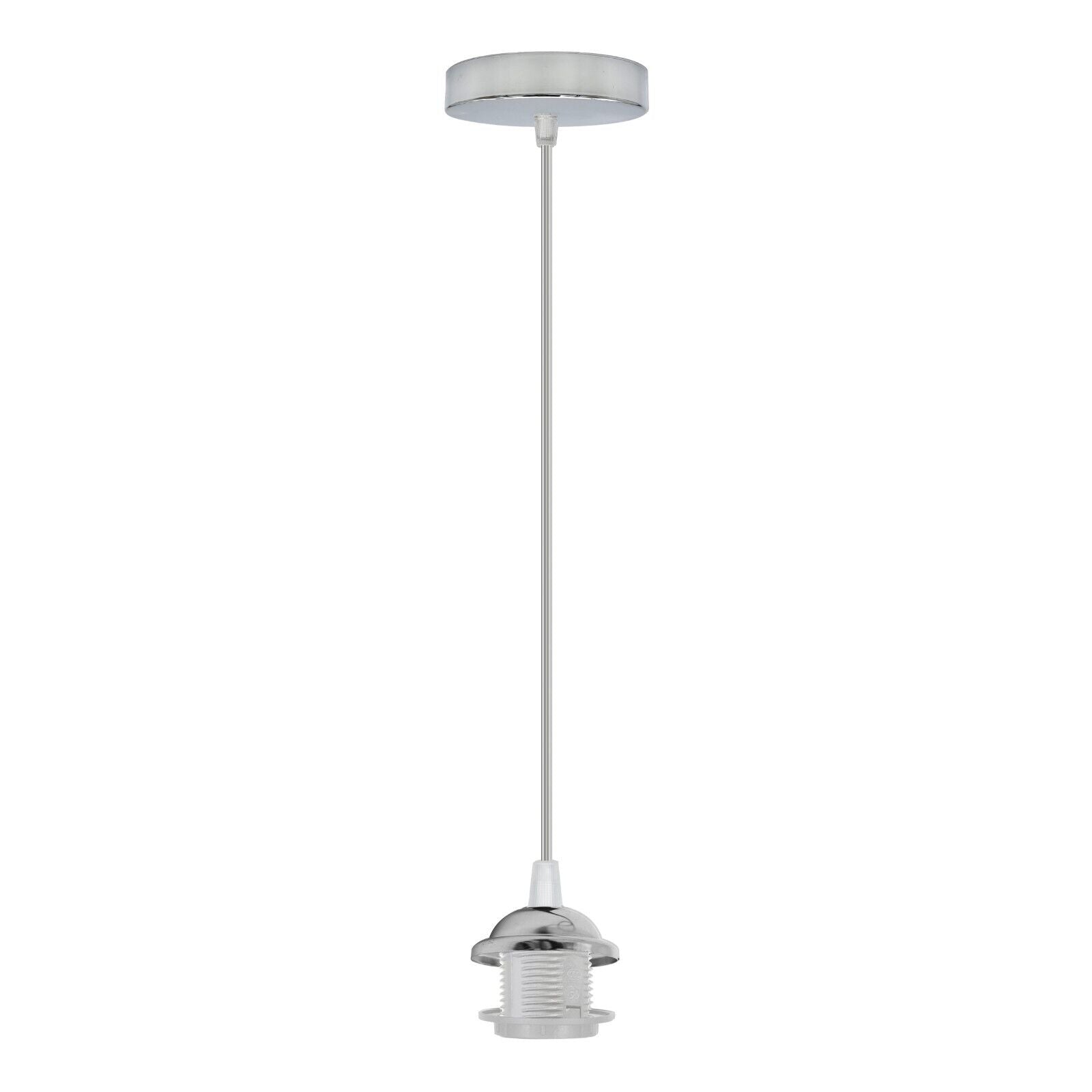 Industrial Metal E27 Adjustable Pendant Light Fixture, Multiple Finishes, Pack Options