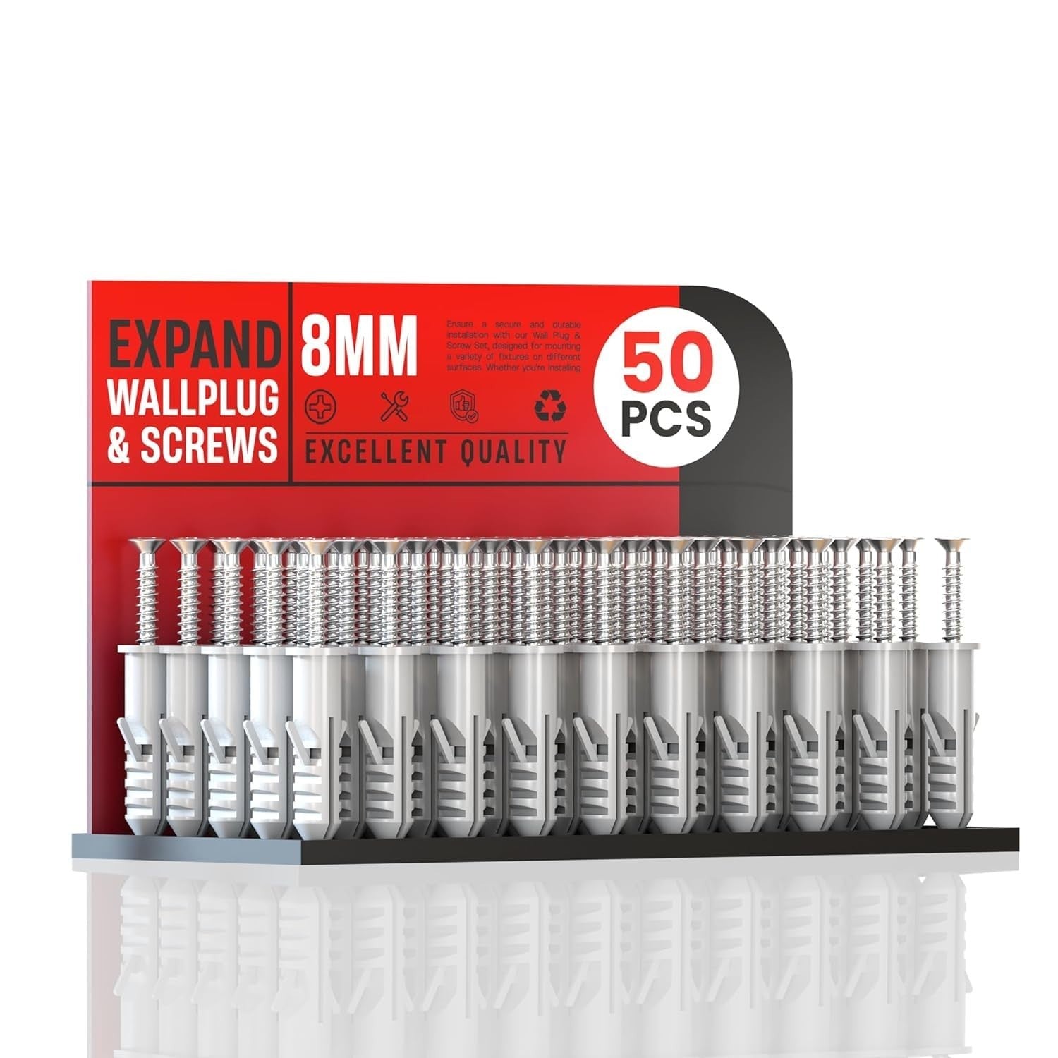 Raw Wall Plugs Screw Fixing Wall Expansion Brick Stone Concrete Grey Wall Plugs ~6230