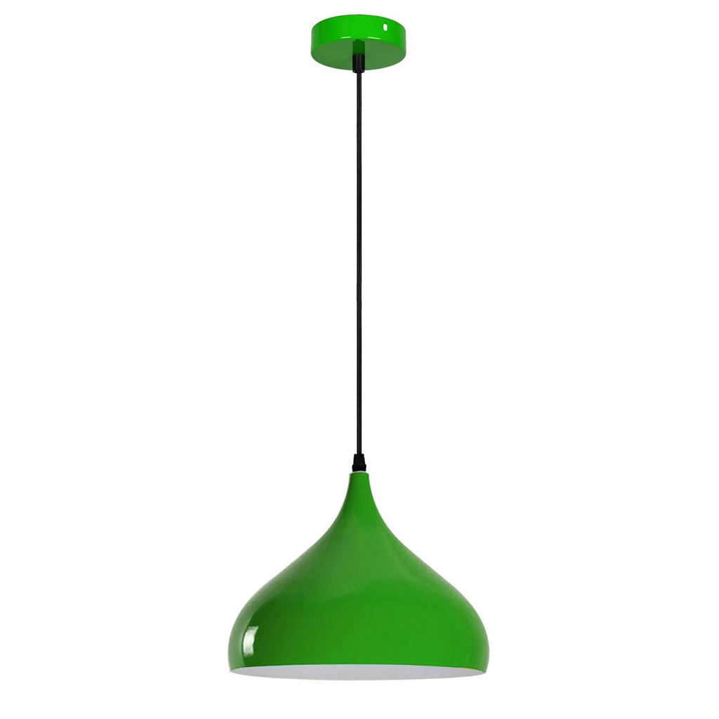 Industrial Retro Metal Pendant Light Fixture with Adjustable Cable for Home Decor