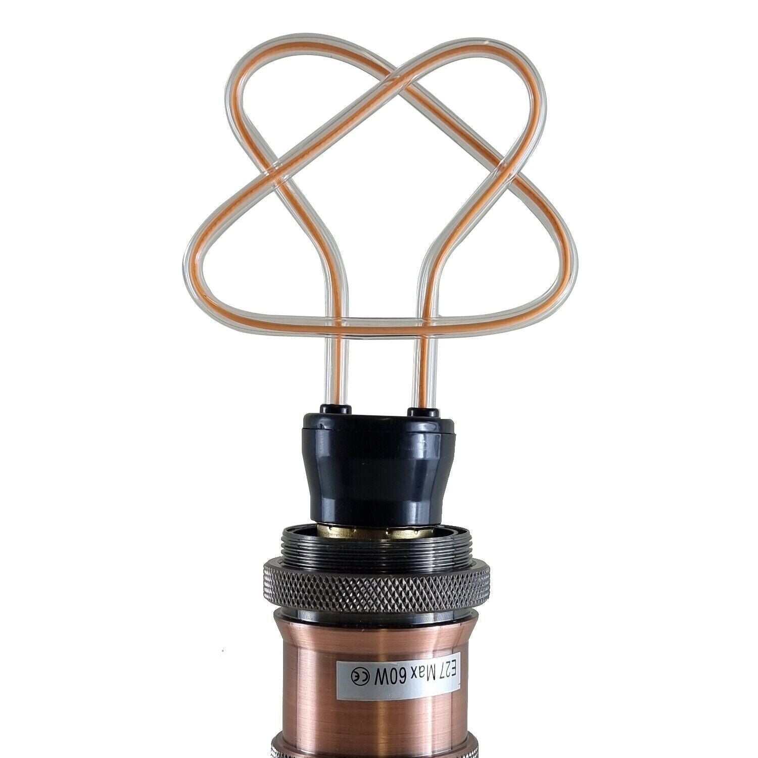 Industrial Flush Mount LED Ceiling Light Fixture, Modern Copper & Brass Finish