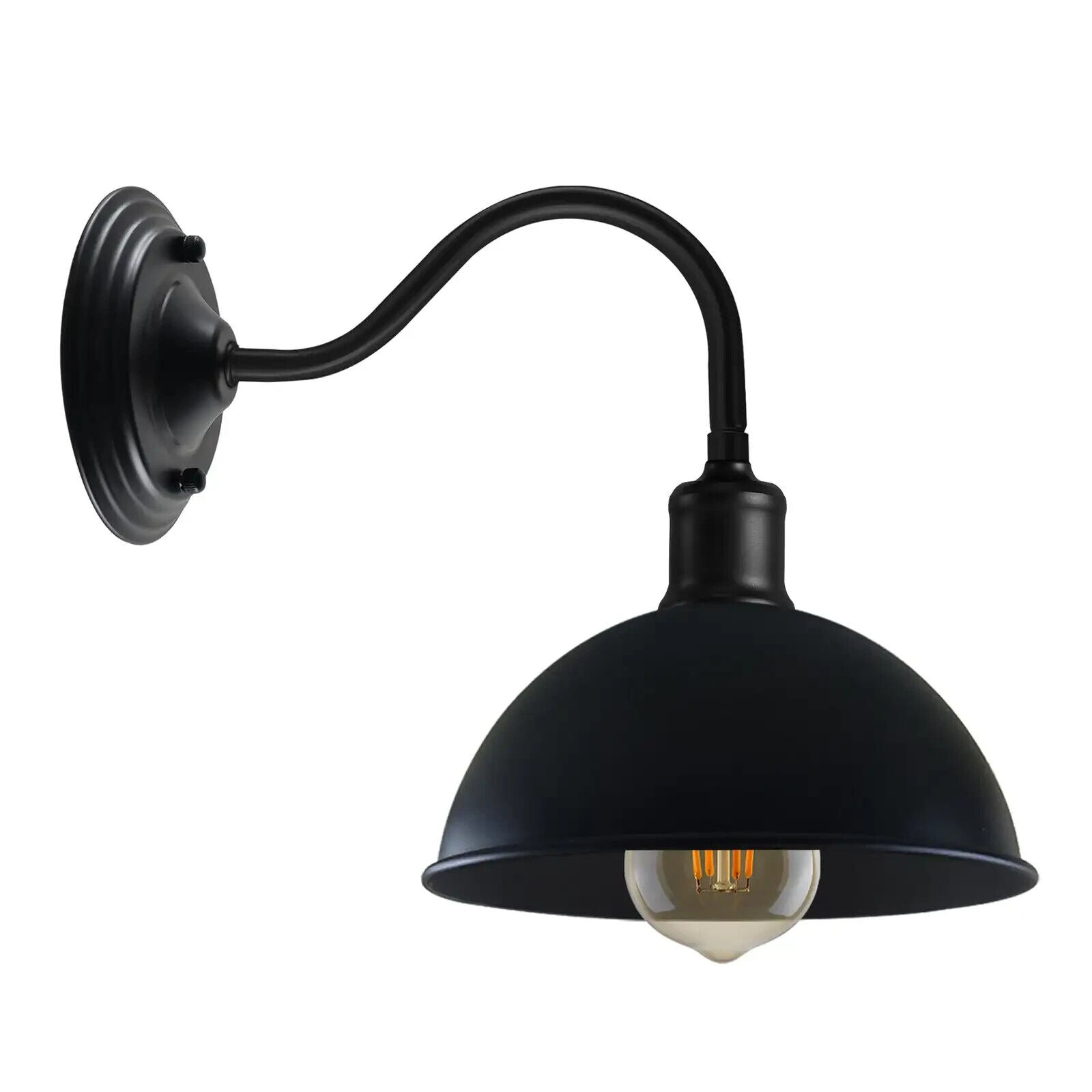 Industrial Black Metal Wall Sconce Light Fixture Retro Vintage Style Lamp