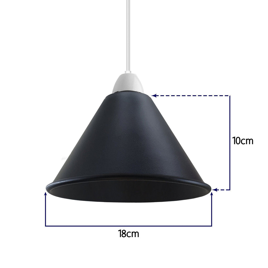 2-Pack Vintage Metal Ceiling Pendant Light Shades for Kitchen Living Room