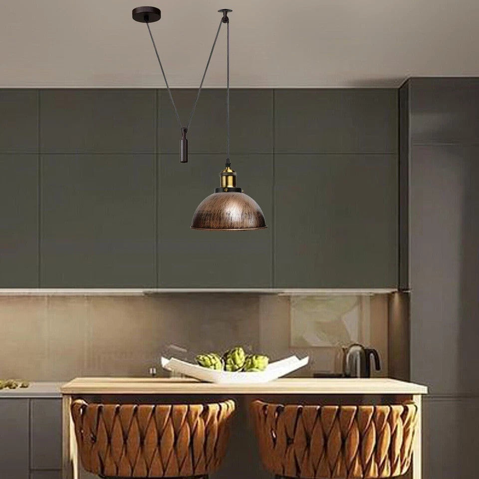 Pulley Pendant Light E27 Metal ~6283