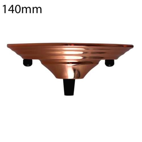 140mm Metal Ceiling Rose Plate with Cable Grip for Pendant Light Fixtures - 2 Pack