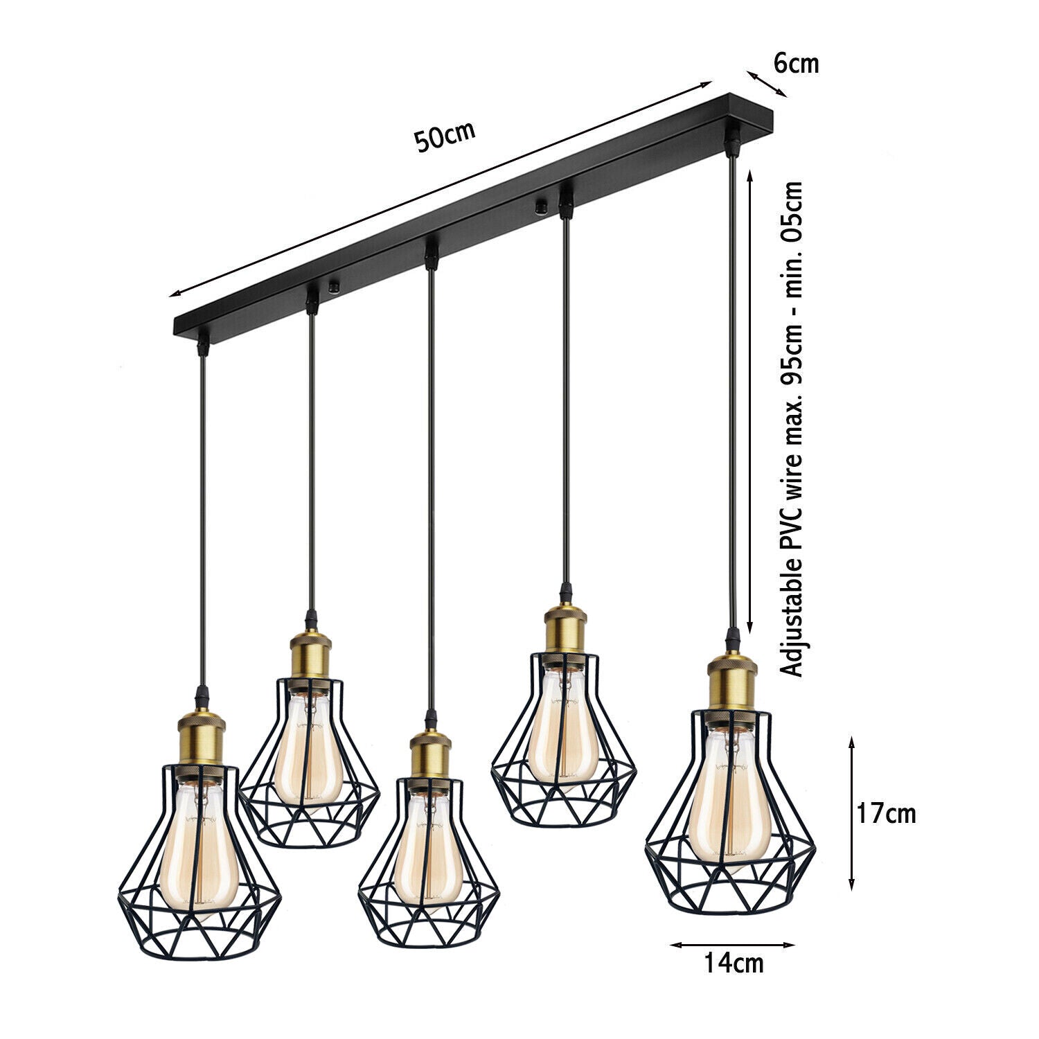Cage 3 Light Pendant Lighting ~5660