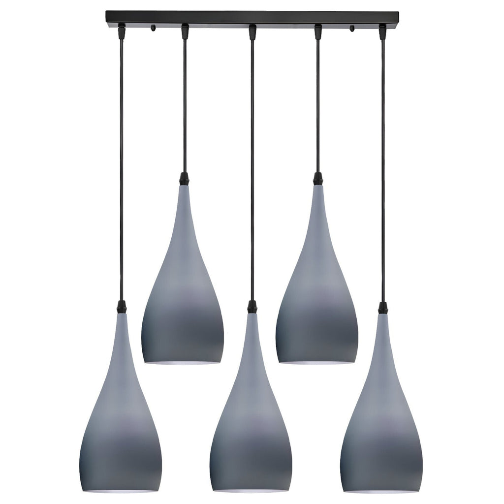 Vintage Industrial 5-Light Teardrop Ceiling Pendant Lamp Fixture