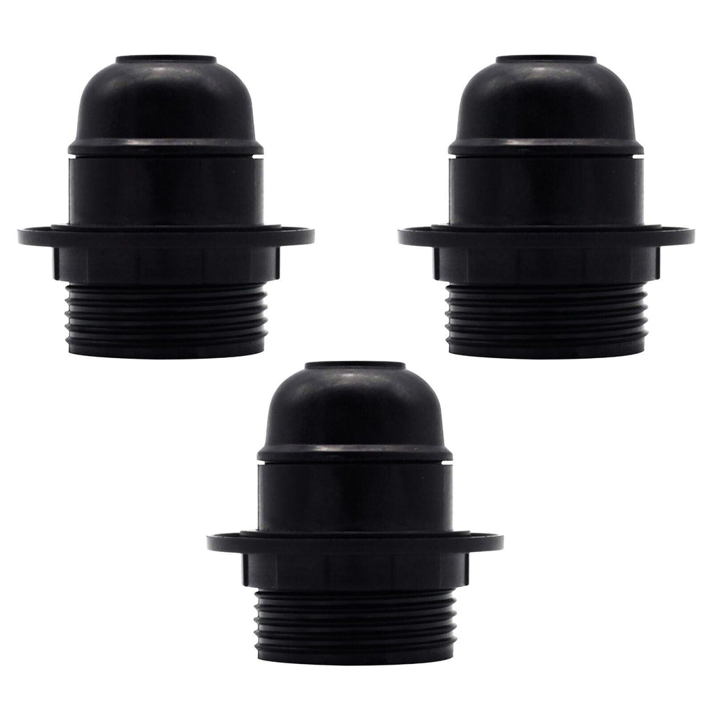E27 Plastic Screw-In Lamp Holder Pendant Light Socket for Edison Bulbs
