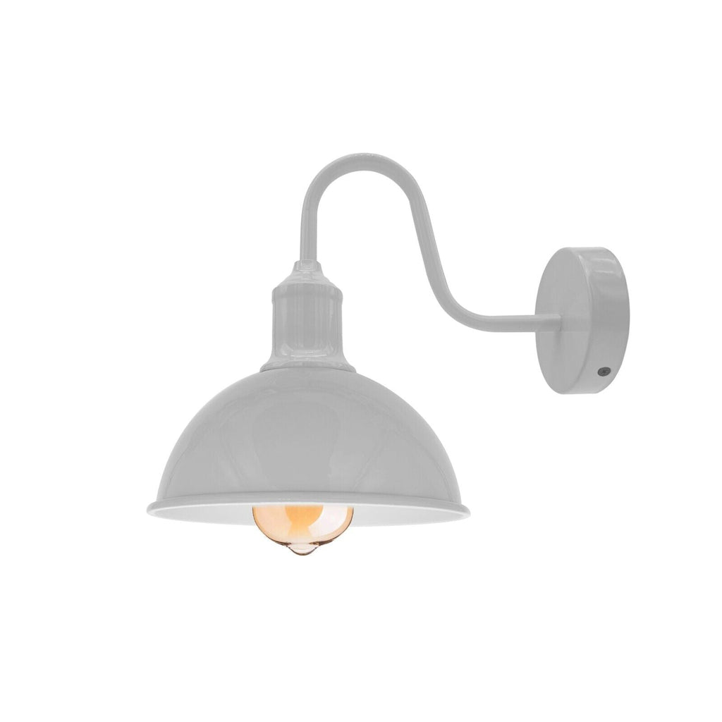 Vintage Industrial Dome Metal E27 Wall Sconce Light Fixture Indoor