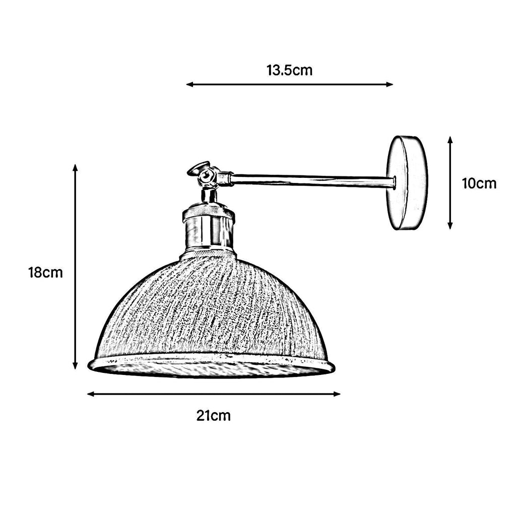 Industrial Black Metal Wall Sconce Light Fixture Retro Vintage Style Lamp