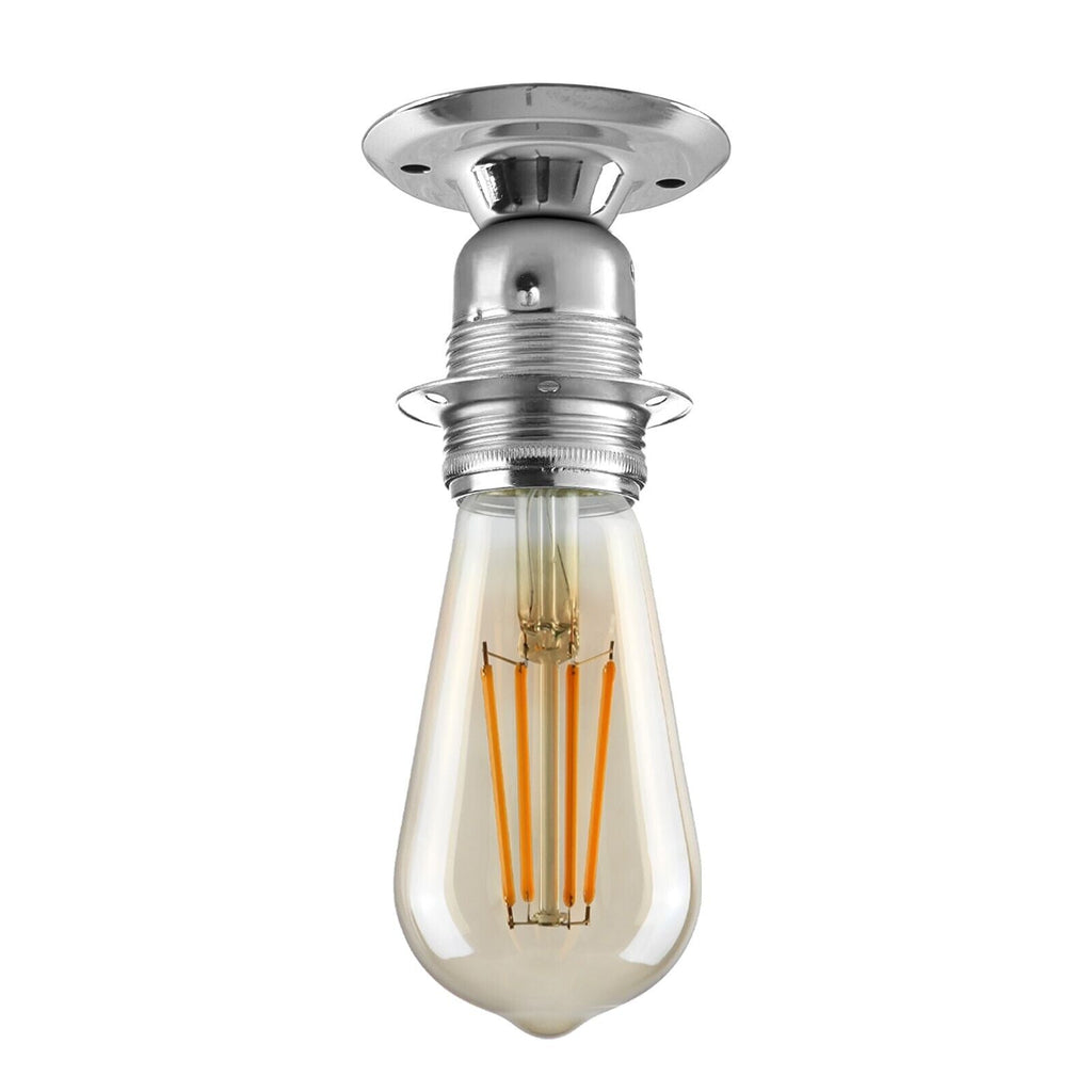 Retro Industrial E27 Lamp Bulb Holder, Edison Screw Light Fitting for Style