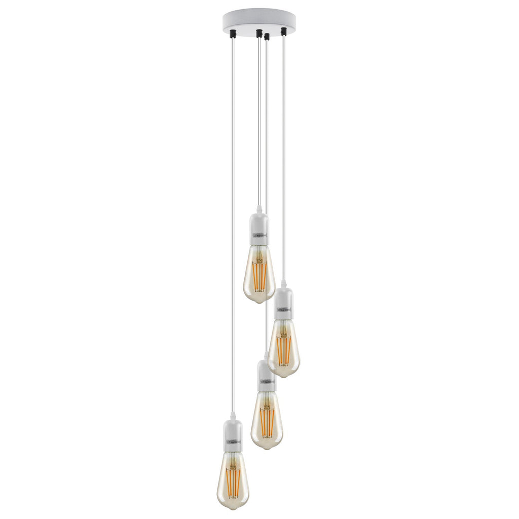 Modern White E27 Multi-Light Ceiling Pendant Lamp Kit Max 60W