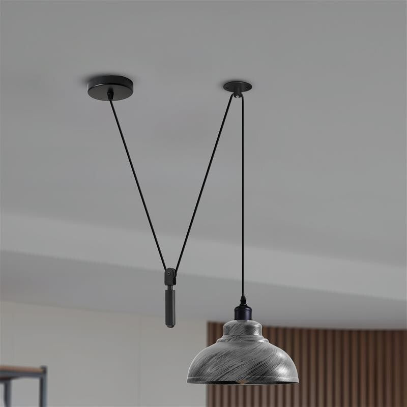 1-Way Spider Pendant Light | Industrial Curvy Hanging Lamp ~6234