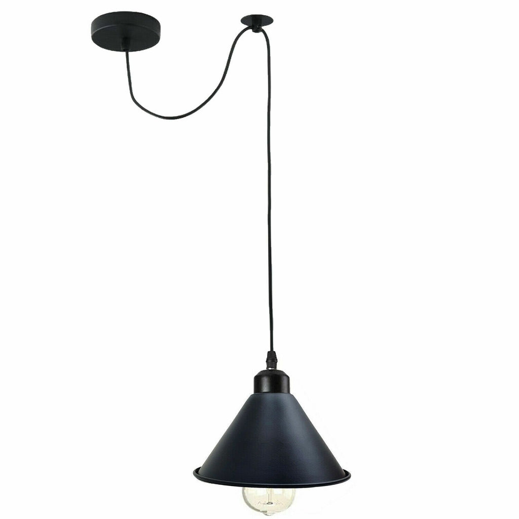 E27 Pulley Wheel Pendant Light Fitting ~6283