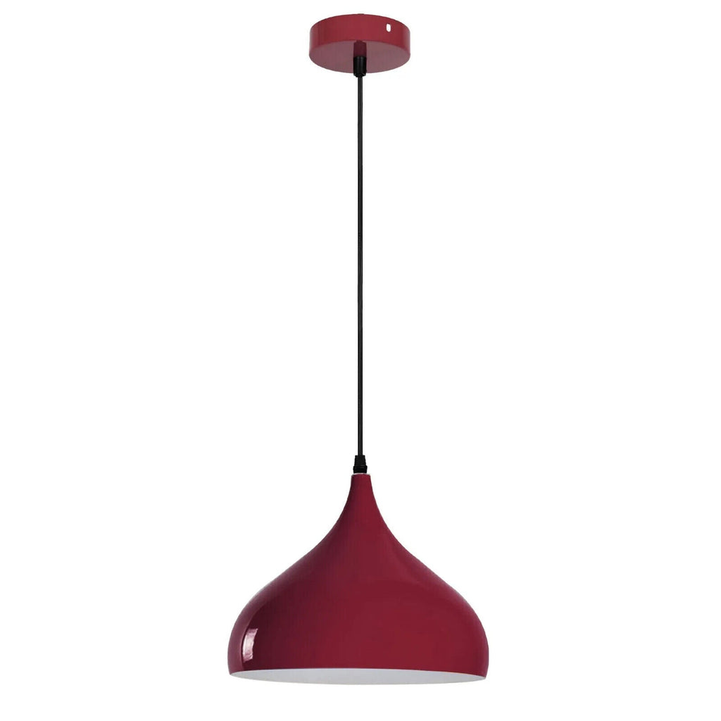 Industrial Retro Metal Pendant Light Fixture with Adjustable Cable for Home Decor