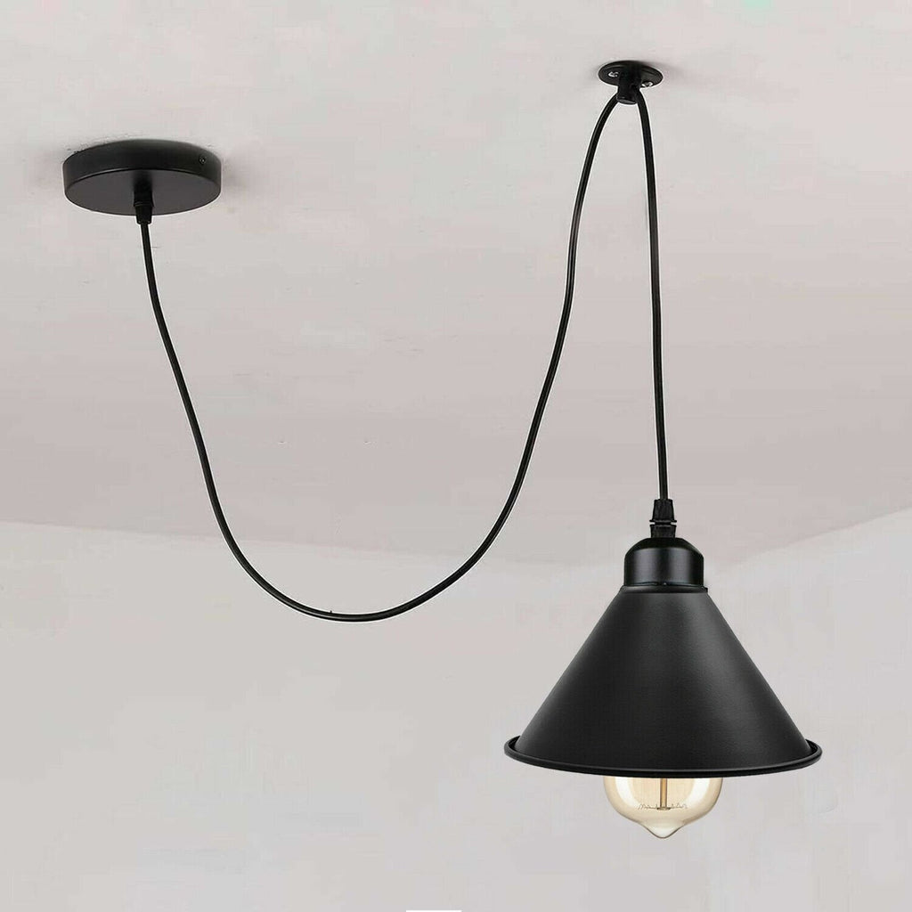 E27 Pulley Wheel Pendant Light Fitting ~6283