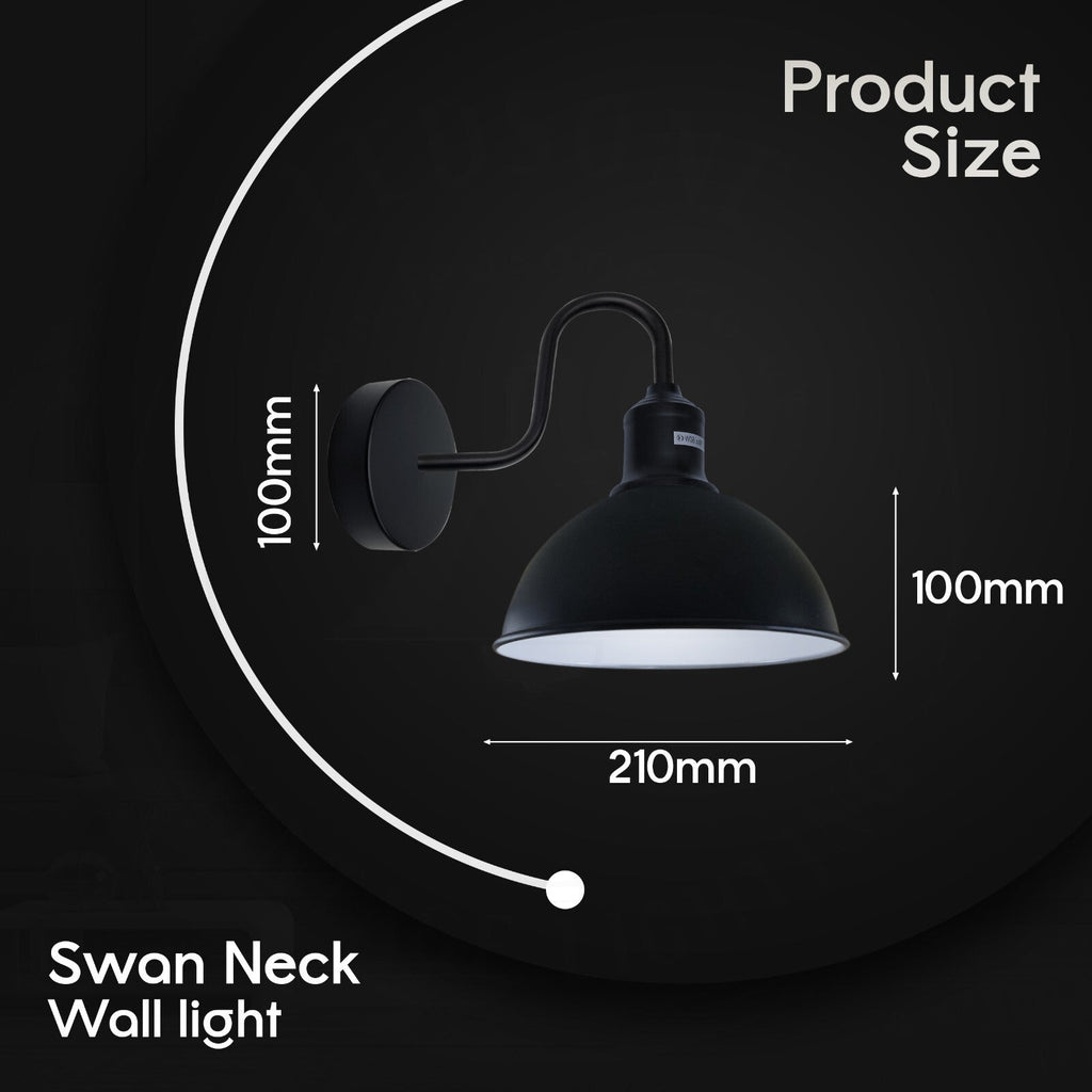 Rustic Vintage Wall Light Antique Metal Sconce with E27 Bulb Holder ~6245