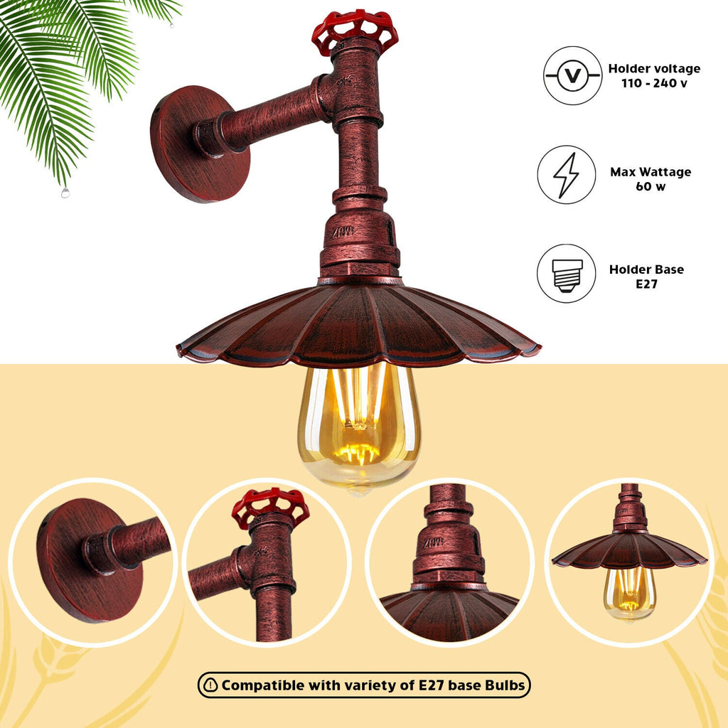 Industrial Pipe Wall Lighting Fixture ~ 5861