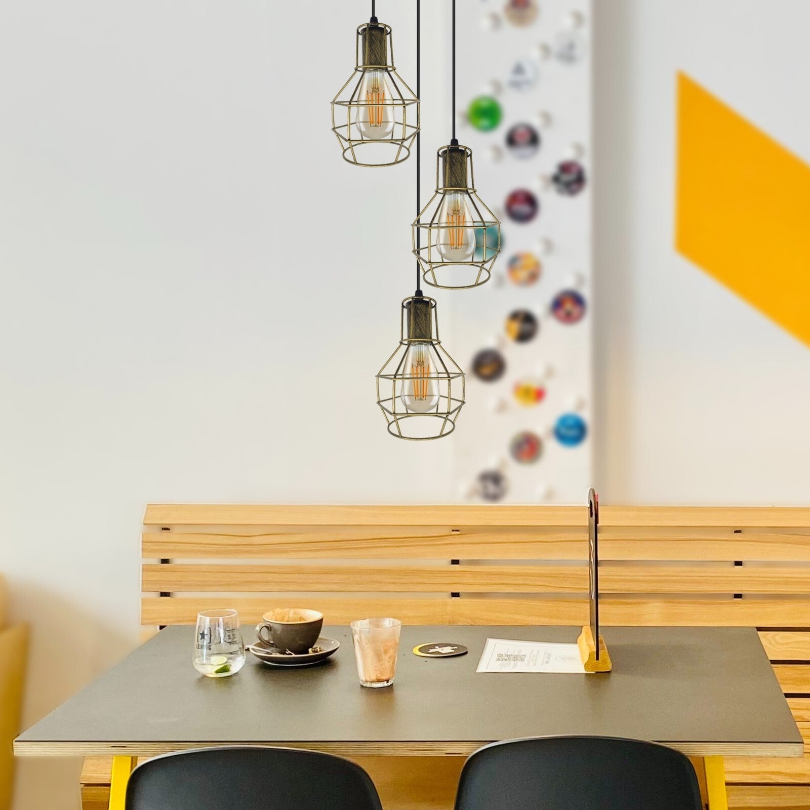 Brass Ceiling Pendant 3 Lights ~6135