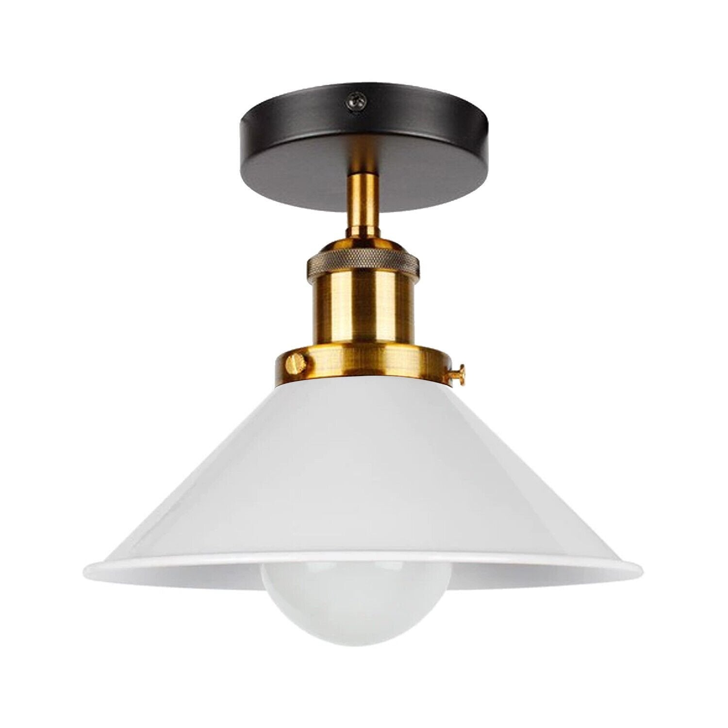 Modern Industrial Cone Shade Light | Semi Flush Mount ~6249