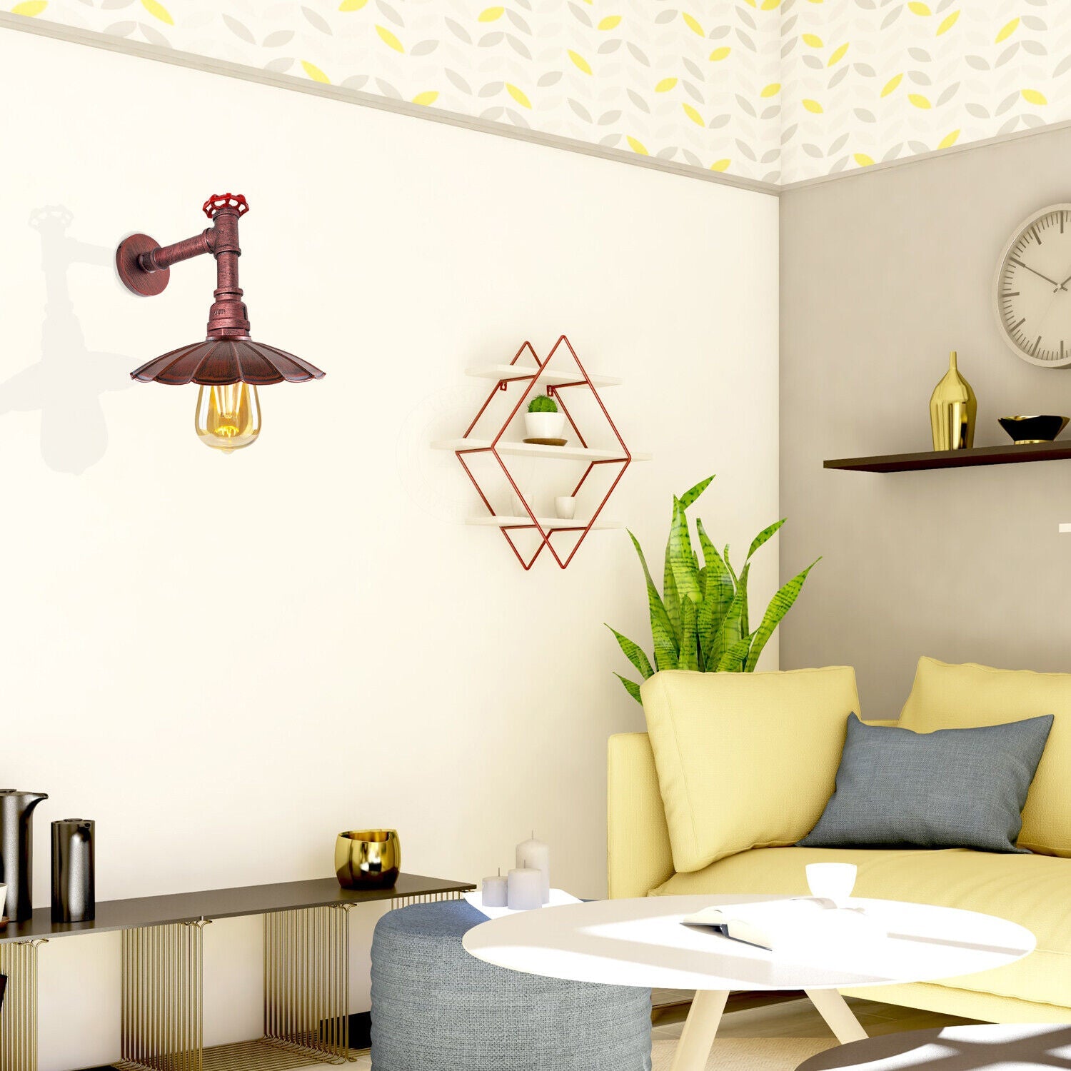 Industrial Pipe Wall Lighting Fixture ~ 5861