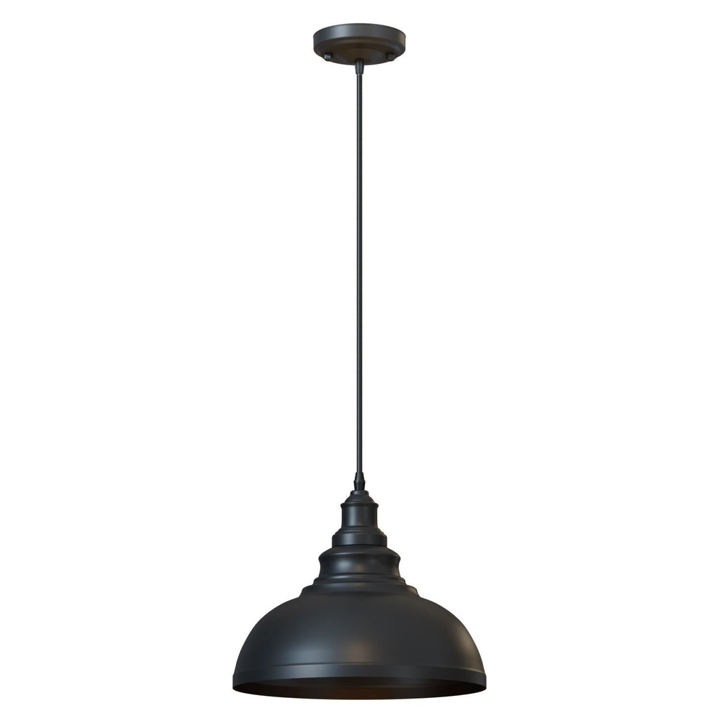 Vintage Industrial Metal Black Ceiling Pendant Light Fixture, E27 Adjustable Hanging Lamp