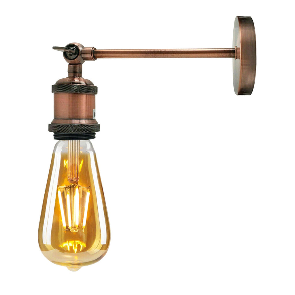 Vintage Industrial Metal Wall Sconce E27 Adjustable Arm Light Fixture