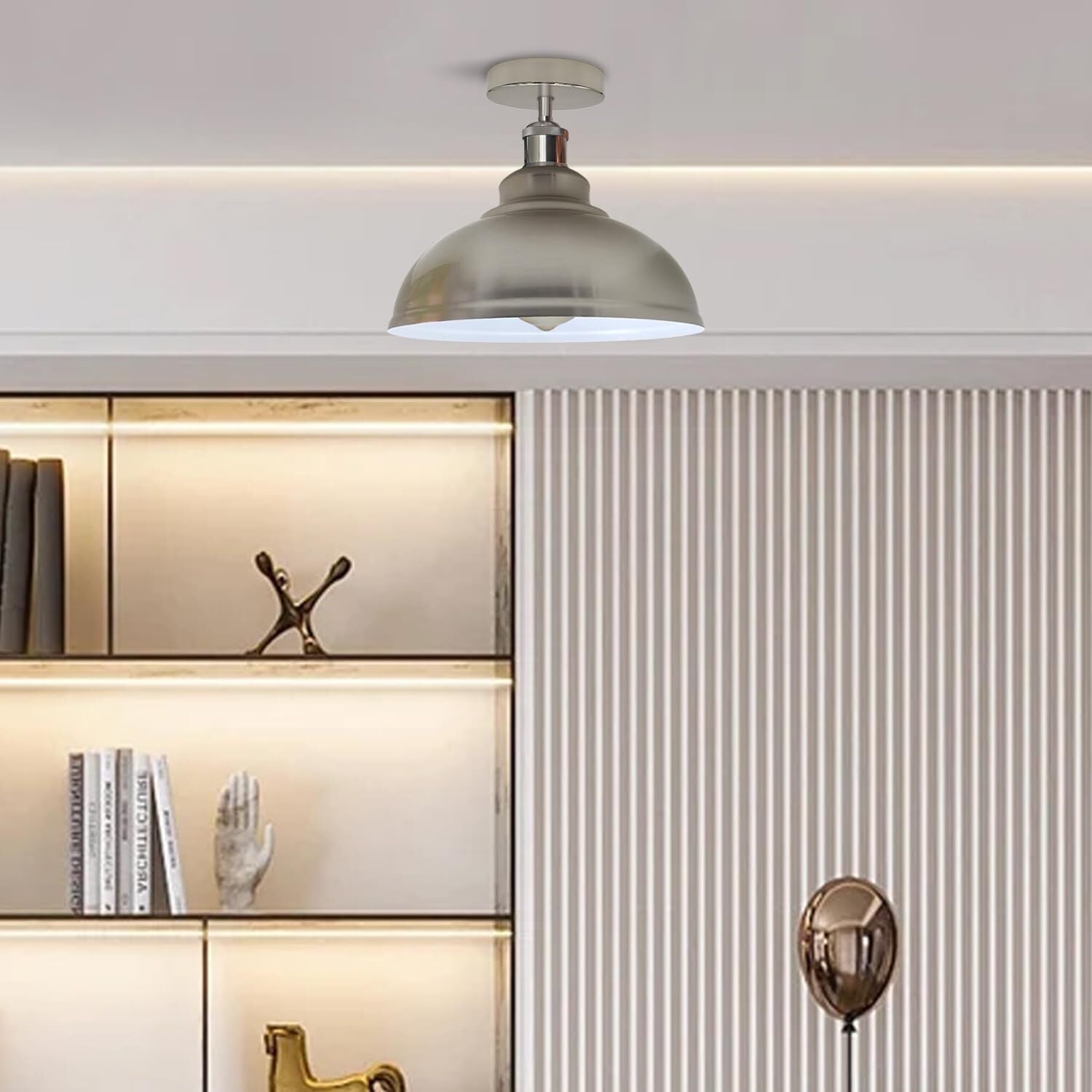 Industrial style Flush Ceiling Light Curvy Lamp Shades Indoor Lamp~6242