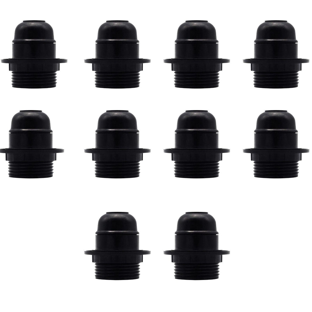 Durable E27 Plastic Screw Lamp Holder Pendant Socket for Edison Bulbs
