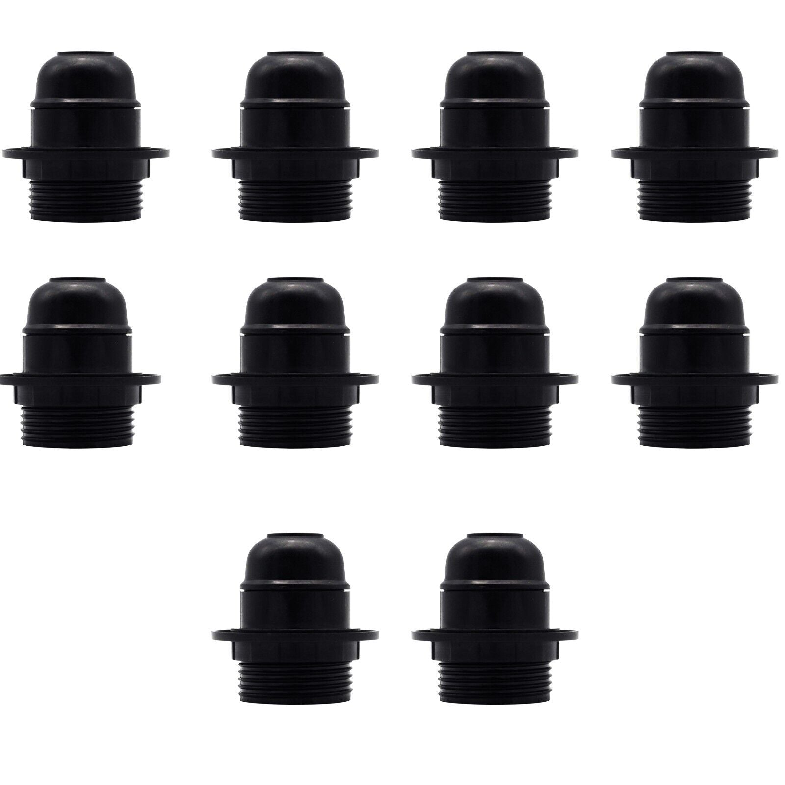 Durable E27 Plastic Screw Lamp Holder Pendant Socket for Edison Bulbs