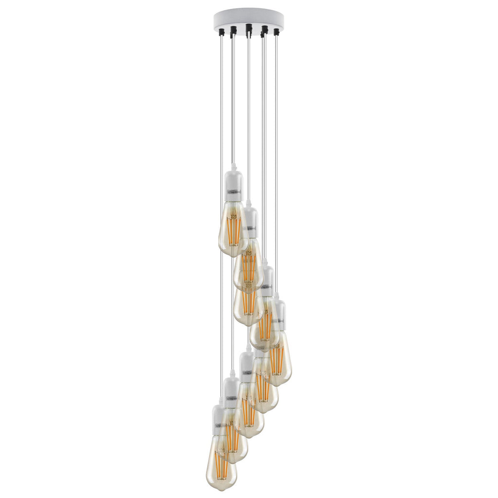 Modern White E27 Multi-Light Ceiling Pendant Lamp Kit Max 60W